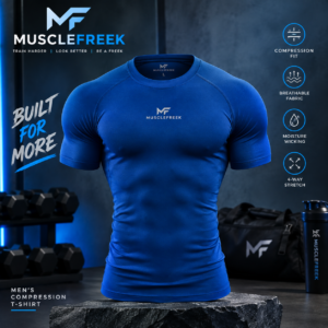Muscle Freek Blue Compression T-Shirt